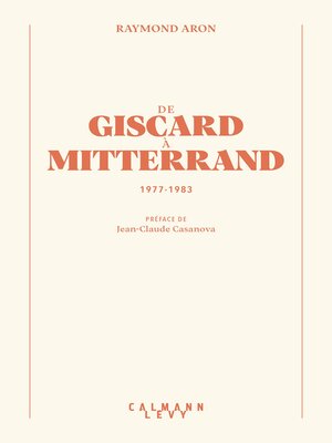 cover image of De Giscard à Mitterrand